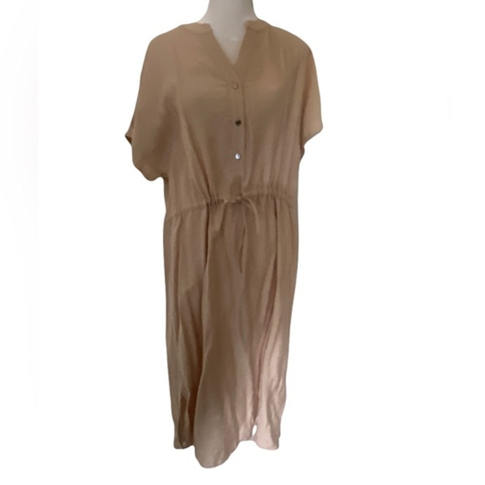 VITRIN Tan Button-Down women’s maxi Dress